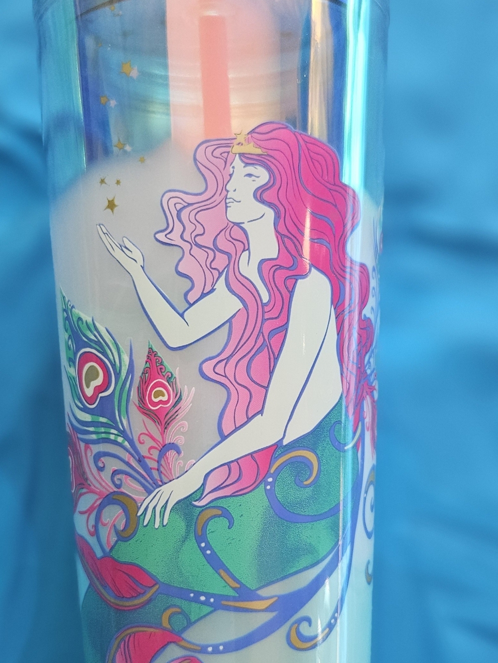limited edition Starbucks 2024 Holiday Iridescent Holographic Siren Shell 24 oz